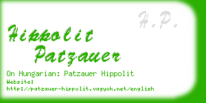 hippolit patzauer business card